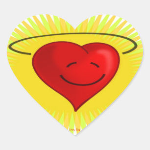 SMILEY HEARTS - HEART STICKERS - HALO ANGELS