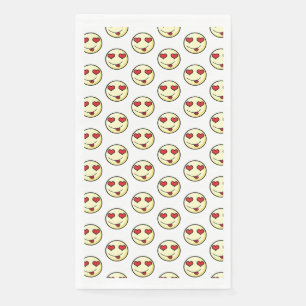 Smiley inlove face napkin
