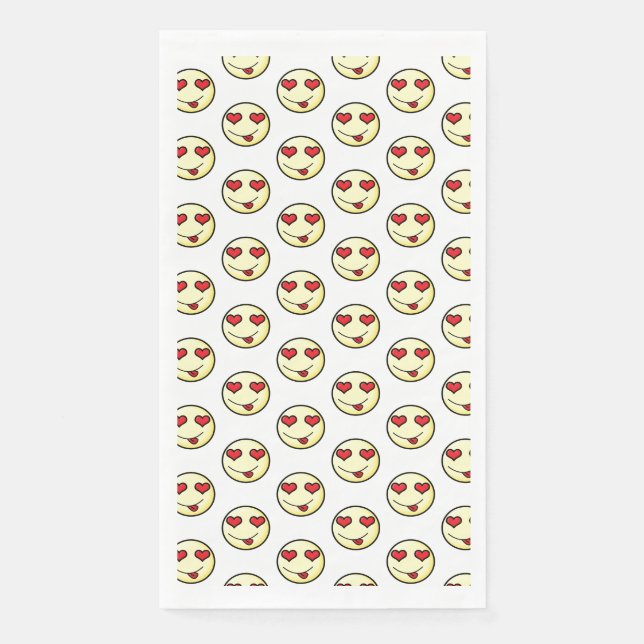 Smiley inlove face napkin (Front)