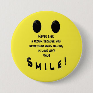 Smiley-Pin 7.5 Cm Round Badge
