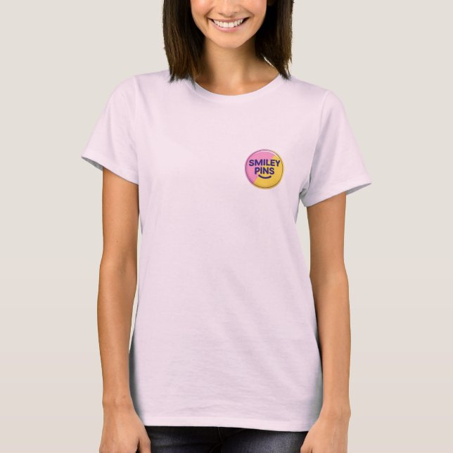 Smiley Pins Retro T-Shirt (Front)
