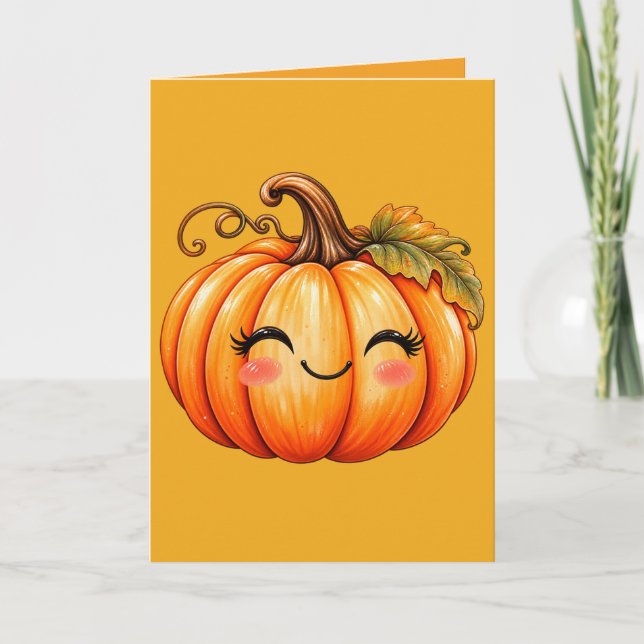 Smiley pumpkin  card (Front)