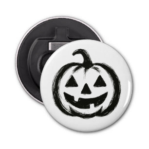 Smiley Pumpkin – Ink Brush Halloween Design on  Bottle Opener