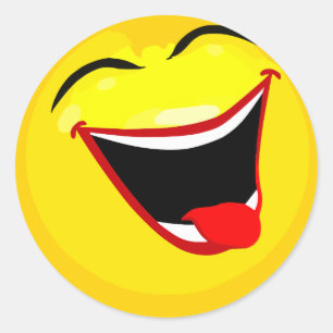 smiley-smilies-happy classic round sticker