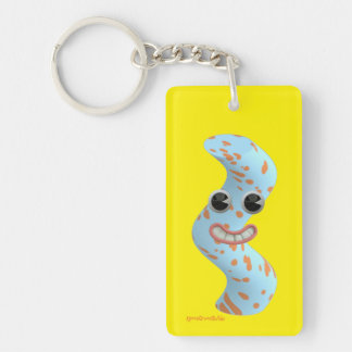 Smiley Squiggle Worm Guy Keychain
