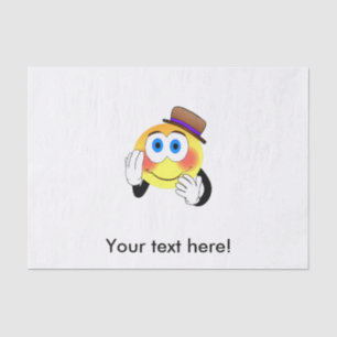 Smiley with hat cartoon tissue paper