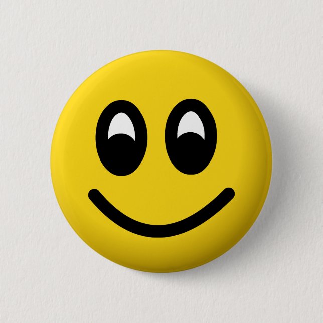 smilie 6 cm round badge (Front)