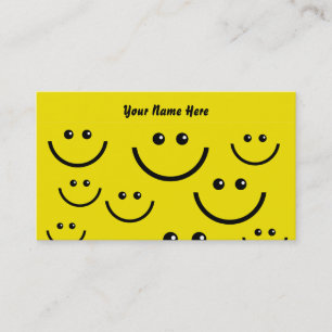 Smilie Face Background, Your Name Here Business Card