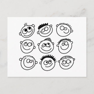 Smilie Faces Postcard
