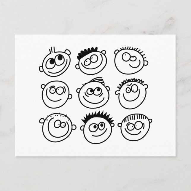 Smilie Faces Postcard (Front)
