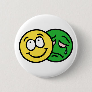 Smilie theater comedy tragedy 6 cm round badge
