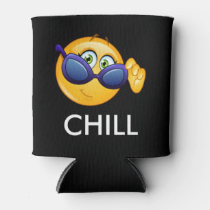 Smilie with Sunglasses Can Cooler - srf