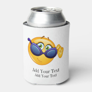 Smilie with Sunglasses Can Cooler - srf