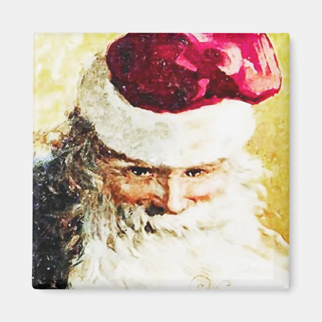 Smilin' Santa Vintage Magnet (Front)