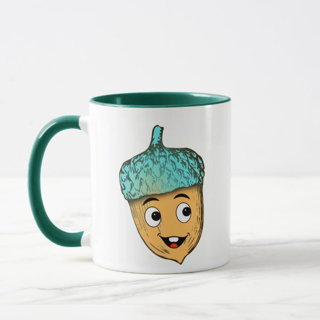 Smiling Acorn Forest Friend Mug (Left)