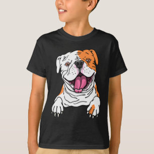 Smiling American Bulldog English Puppy Dog Lover T-Shirt
