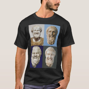 Smiling Ancient Greek Philosophers Aristotle Plato T-Shirt