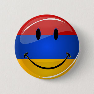 Smiling Armenian Flag 6 Cm Round Badge