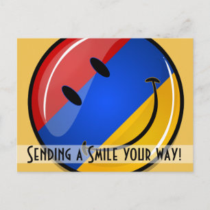 Smiling Armenian Flag Postcard