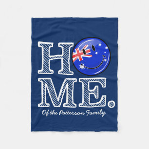 Smiling Australian Flag Housewarming Fleece Blanket