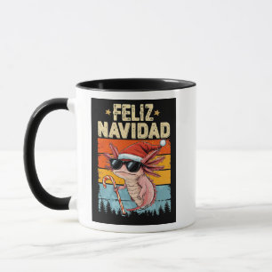 Smiling Axolotls Feliz Navidad Mug - Vintage