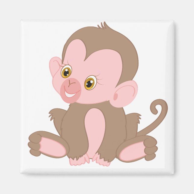 Smiling Baby Monkey Magnet (Front)