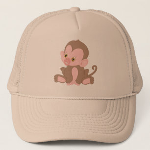 Smiling Baby Monkey Trucker Hat