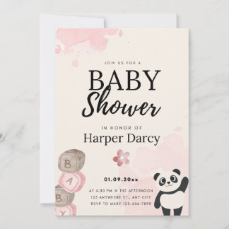 Smiling Bear Baby Shower Invite
