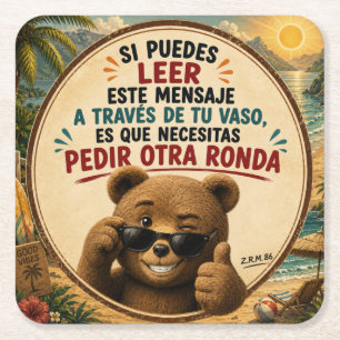 Smiling bear coaster