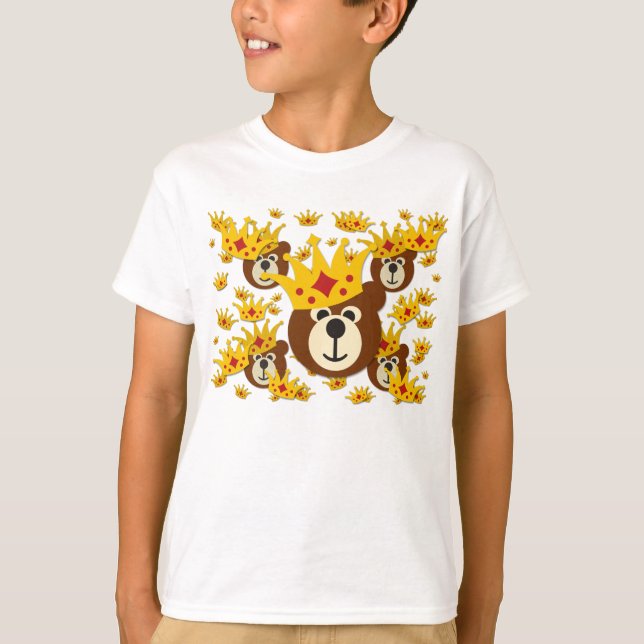 Smiling Bear With Crown T-Shirt (Front)