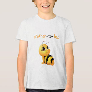 Smiling Bee Baby Shower Brother To Be T-Shirt Tri-Blend Shirt