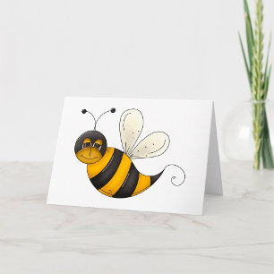 Smiling Bee Fun Bumblebee Character Card