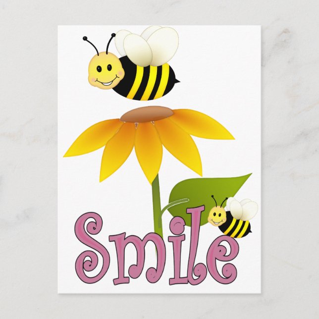 Smiling Bee Postcard (Front)
