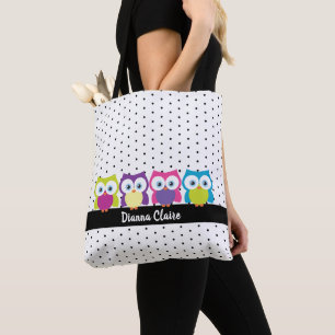 Smiling Big Eyed Owl Women's Tote Bag