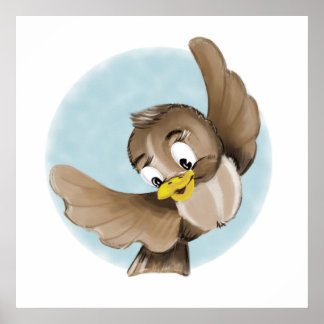 Smiling Bird Poster