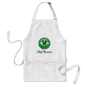 Smiling Brazilian Flag Standard Apron