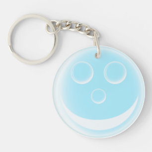 Smiling bubble key ring