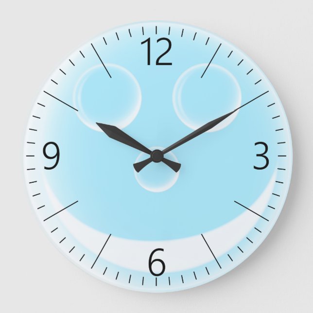 Smiling bubble large clock (Front)