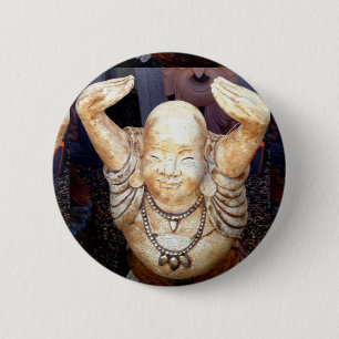 smiling buddha button