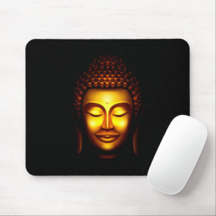 Smiling Buddha Gold and Black Mouse Mat