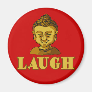 Smiling Buddha with Text LAUGH Tees and Gifts Magnet
