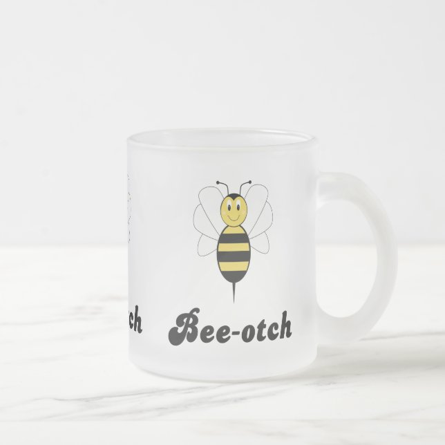 Smiling Bumble Bee Bee-otch Mug (Right)