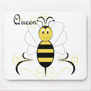 Smiling Bumble Bee Queen Bee Mousepad
