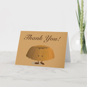 Smiling bundt cake thank you card