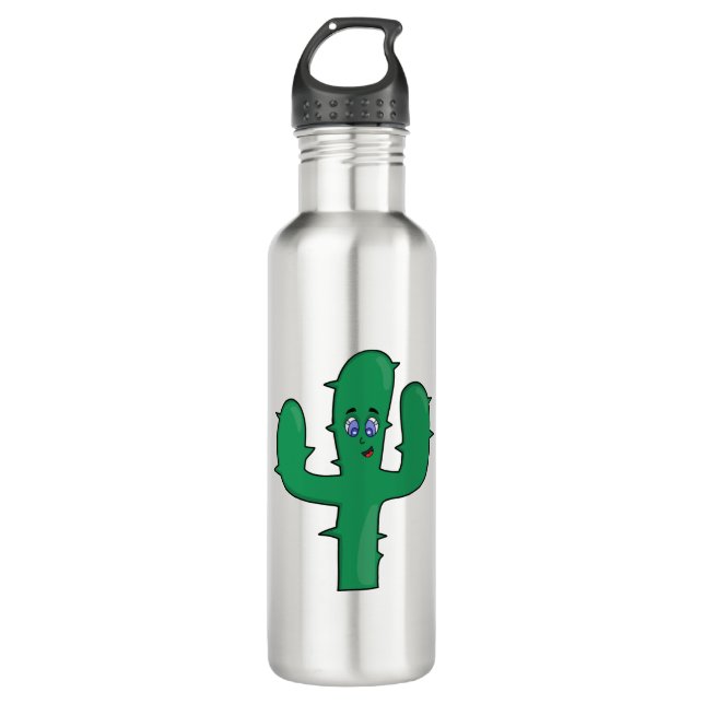 Smiling Cactus 710 Ml Water Bottle (Front)