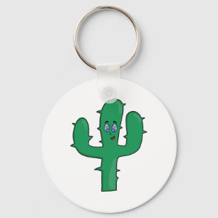 Smiling Cactus Key Ring