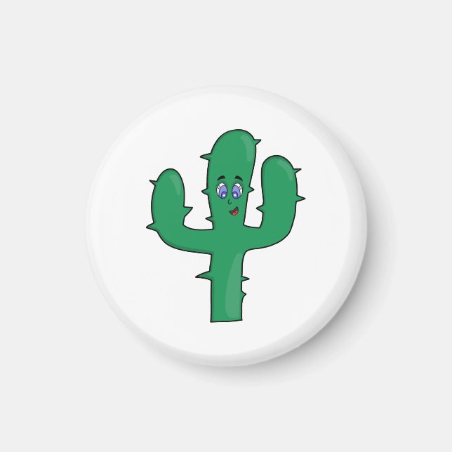 Smiling Cactus Magnet (Front)