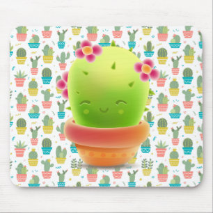 Smiling Cactus Mouse Mat
