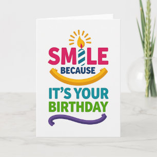 Smiling Candle Birthday Card