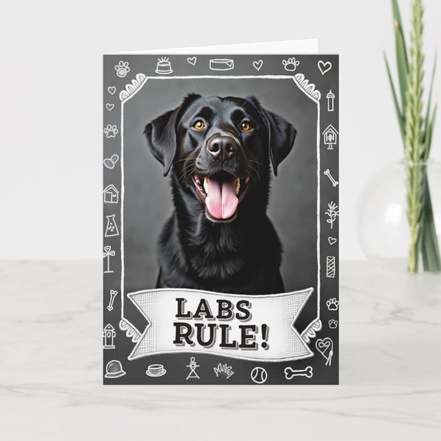 Smiling Canine Birthday Card (Front)